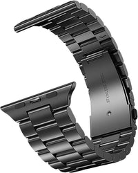 Apple Watch Straps Stainless Steel Compatible with Series 11/10/9/8/7/6/5/4/3/2/1 â Black