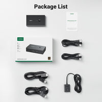 UGREEN HDMI KVM Switch 2 PC 1 Monitor Support 4K@60Hz, 4 Port USB KVM Switches for 2 Computers Share Keyboard/Mouse/Hard Drives/Printer and 1 Monitor, KVM Switcher with 2 USB Cables and 2 HDMI Cable