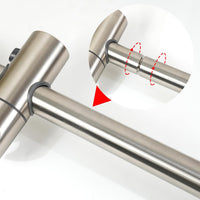 Vista 66cm Shower Riser Rail SUS304 Stainless Steel Bathroom Rail for Shower Wall Mounted Adjustable Shower Head Holder Brushed Silver