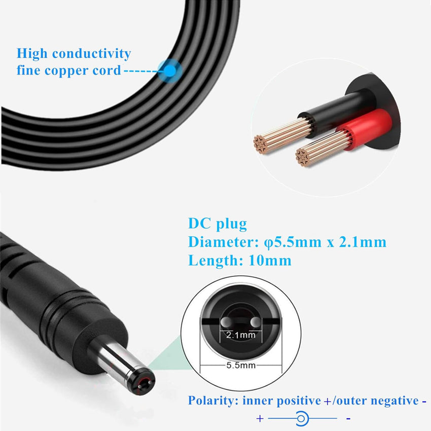 SZZKtech 5V AC Adapter DC5V 3A Power Supply charger With 11 DC Plug Tips AC230V to DC5V 3Amps 2.5A 2A 1.5A power adapter 5 volt ac dc Adapter for CCTV Camera Baby Monitor Graco Swing TV box