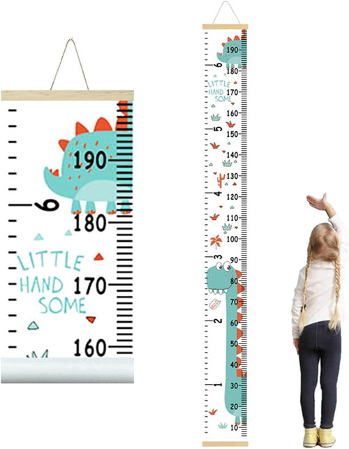 Kids Height Wall Chart Removable Canvas Ruler for Nursery â Dinosaur