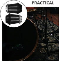Veemoon 2pcs Bass Drum Spur Feet, Threaded Rubber Feet Non-Slip Leg Cover Percussion Accessories Durable Foot Pads for Bass and Tom Drum Leg Protection Enhance Stability and Performance