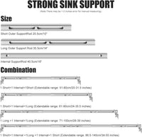 Undermount Sink Support Kit Adjustable 51â140cm Stainless Steel Heavy Duty â 2 pcs