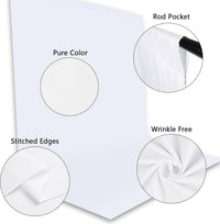 Zdada White Backdrop Screen Background,10x10ft/3x3M Collapsible Background Photography,Washable Polyester Photography Backdrop for Photo Studio, Live Streaming, Zoom Meeting, Gaming