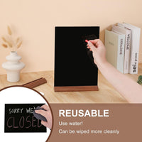Chalkboard Table Signs 3-Pack with Stands Black A5
