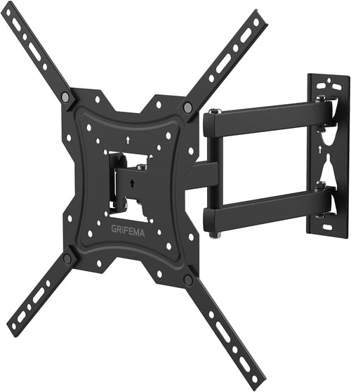 GRIFEMA GB1004 Swivel TV Wall Bracket for 26-55 inch, up to 30KG, Tilt Extendable TV Wall Mount for Flat & Curved Screen, Max Vesa 400X400MM