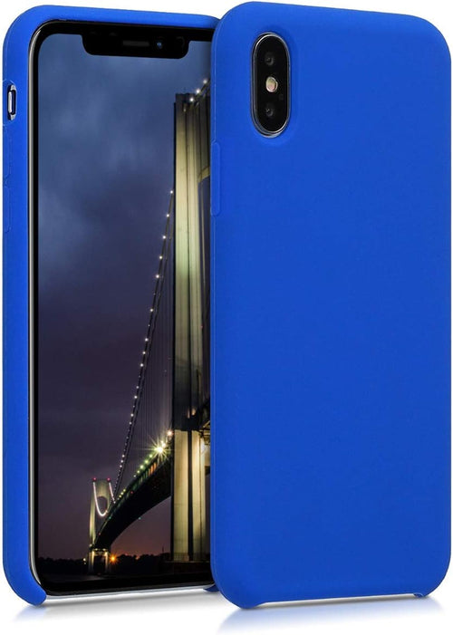 kwmobile Case Compatible with Apple iPhone X Case - TPU Silicone Phone Cover with Soft Finish - Baltic Blue