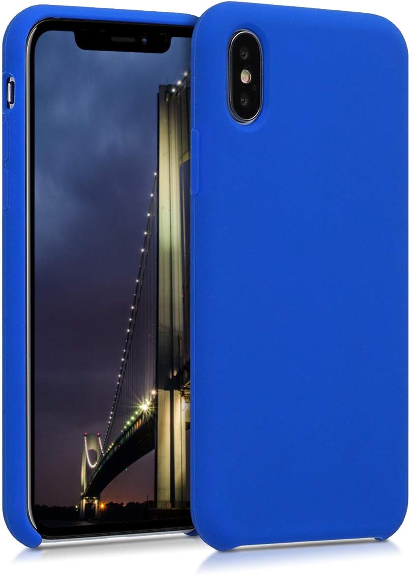 kwmobile Case Compatible with Apple iPhone X Case - TPU Silicone Phone Cover with Soft Finish - Baltic Blue