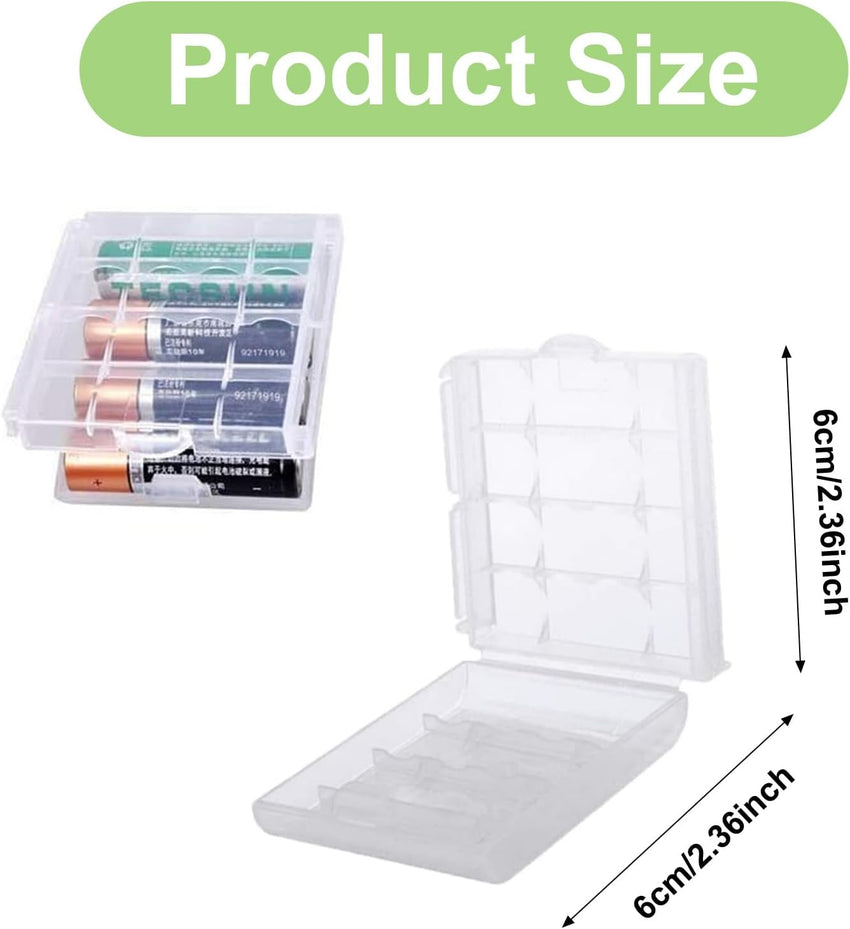 7 Pcs Clear Plastic Cell Battery Storage Case Holder Box, AA/AAA Cell Battery Storage Case, Battery Case Hard Plastic Batteries Storage Boxes, for AA/AAA Batteries and Rechargeable Batteries