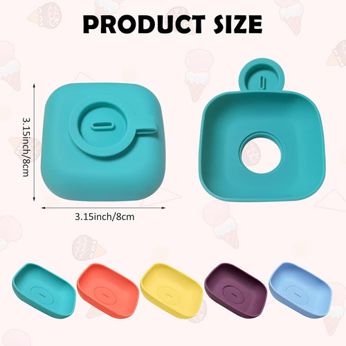 Popsicle Holders for Kids, 4pcs Drip Free Reusable Ice Cream Holders â Summer Pool Party