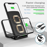 VNBBT Wireless Phone Charger for Android & Apple,20W Fast Charging Stand for iPhone 16/16 Pro/15/14/13/12/11/X/XR,15W Wireless Fast Charging Station for Samsung Galaxy S25/S24 Note Pixel LG etc.