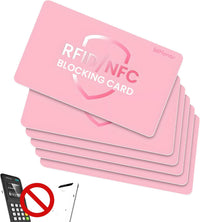 RFID Blocking Card Set Contactless Card Protector Anti-Theft NFC Blocker 6-Pack â Pink