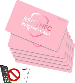 RFID Blocking Card Set Contactless Card Protector Anti-Theft NFC Blocker 6-Pack â Pink