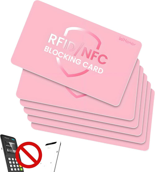 RFID Blocking Card Set Contactless Card Protector Anti-Theft NFC Blocker 6-Pack â Pink