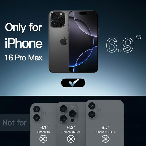 JETech Case for iPhone 16 Pro Max 6.9-Inch, Non-Yellowing Shockproof Phone Bumper Cover, Anti-Scratch Clear Back (Black)