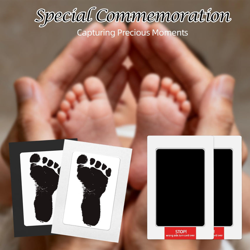 Baby Hand & Footprint Kit with Ink Pads, Photo Frames Ã¢ÂÂ Black