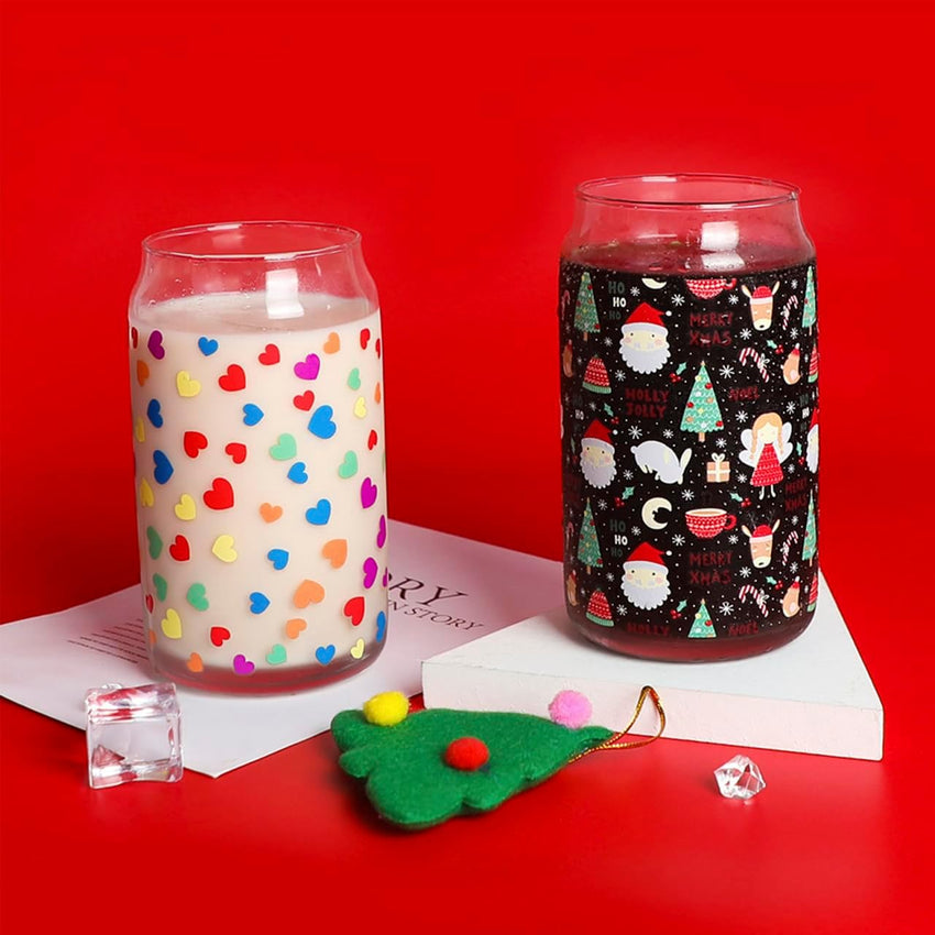Colour-Changing Glass Travel Mug Temperature Sensitive Reusable â 5.3in