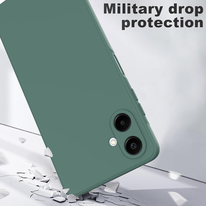 MIKULLE Case for Samsung Galaxy A06 4G Flexible Soft Silicone tpu Bumper Anti-Scratch Protective Shockproof Phone Cover (Dark Green)