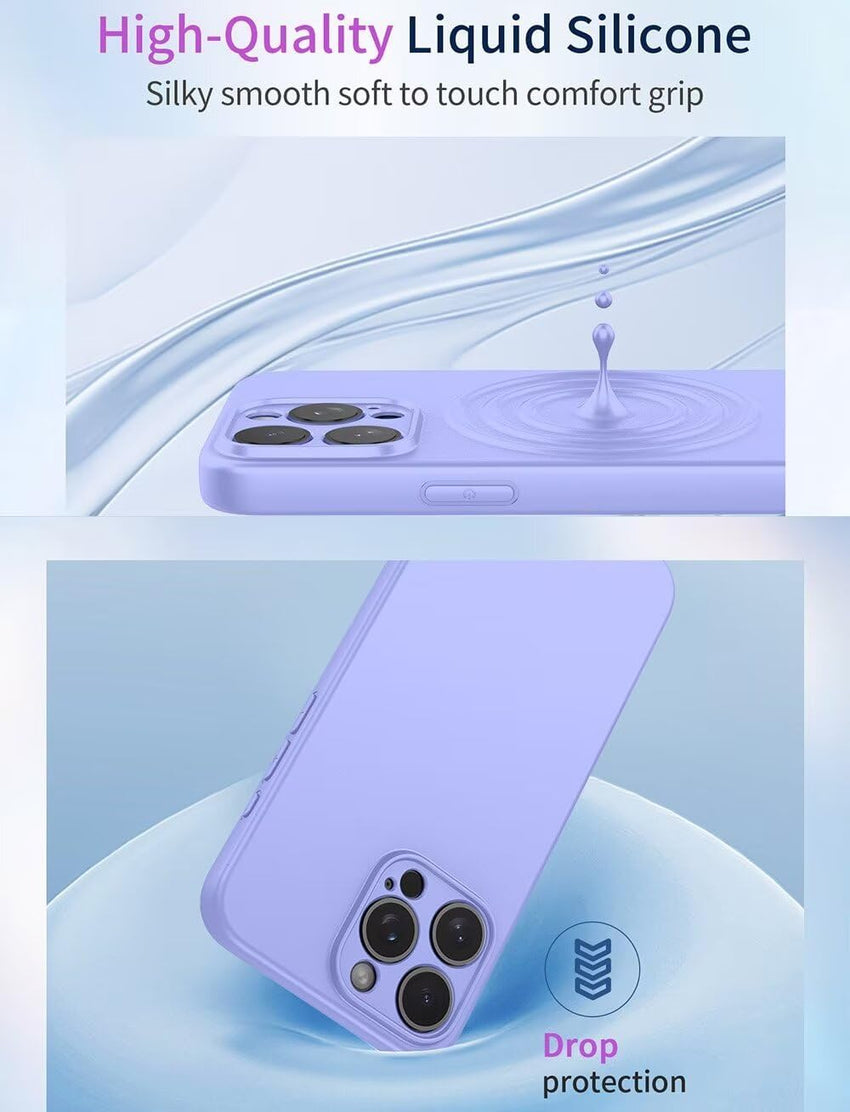 SEAHAI Case for OPPO A53S / OPPO A53, Ultra Thin Silky-Soft Touch Liquid Silicone Phone Cover with Shockproof Airbag Design, Premium TPU Bumper Fashion Case - Purple