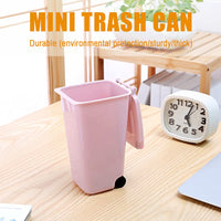 4 pcs Desktop Mini Trash Bin, Office Desktop Paper Bin, Plastic Desk Trash Can with Lid, Mini Desktop Waste Bin, for Home Living Room Kitchen Bedroom Bathroom Office