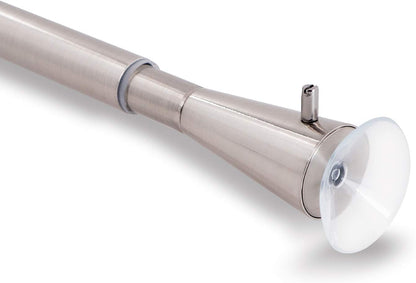 Gcurtain Shower Curtain Pole No Drilling, Spring Tension Pole, 56-98 Inch, 3/4 Inch Diameter, Suction Cup on Either End, 1PCS, Brushed Nickel