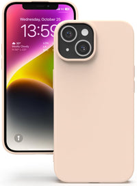 YATWIN Silicone Case for iPhone 13, Soft-Touch, Shockproof, DustProof, Antiskid Full Body Armour Phone Cover for Apple iPhone 13 - Light Pink