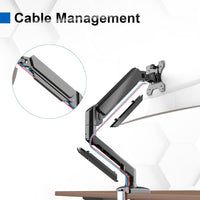 GRIFEMA GB2003-1 Single Monitor Arm Desk Mount for 13" to 32" Screen, Gas Spring Single Monitor Stand, Weight 2-9KG, Height Adjustable VESA 75 & 100mm, Black