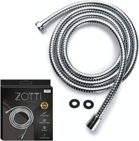 Zotti 1.5m Shower Hose | Stainless Steel Replacement Shower Hose | Leakproof and Anti-Kink | Universal Standard Fitting | High Pressure Resistance | Easy DIY Replacement | Includes 2 Washers