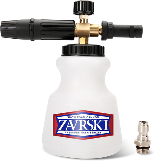 Zavrski Snow Foam Lance Cannon 1 Liter Adjustable Snow Foam Gun for Karcher K2 K3 K4 K5 K6 K7 Pressure Washer Accessories Car Foam Sprayer with 1/4'' Quick Connector