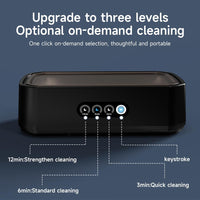 Ultrasonic Jewellery Cleaner 50kHz 650ml Stainless Tank 3 Modes Digital Timer â Silver