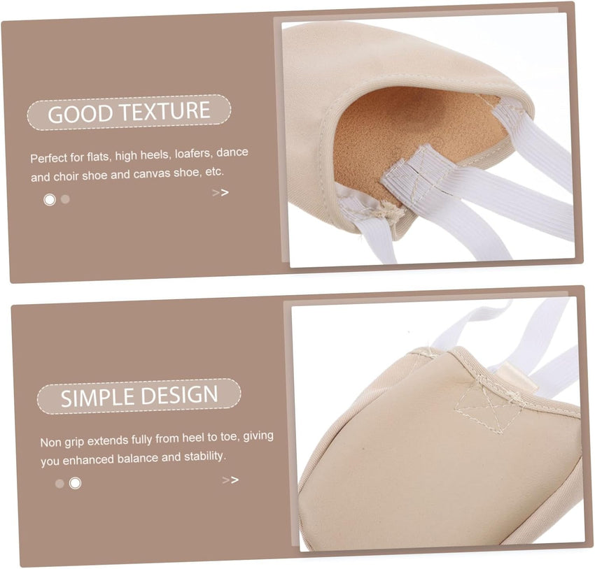 Half Sole Ballet Shoes for Women and Girls â Skin Colour Size S
