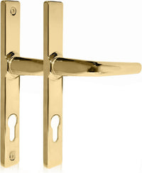 Door Handle Replacement UPVC Front Door Handle Compatible with GU Ferco Locking System Polished Brass PZ 70mm â 205mm