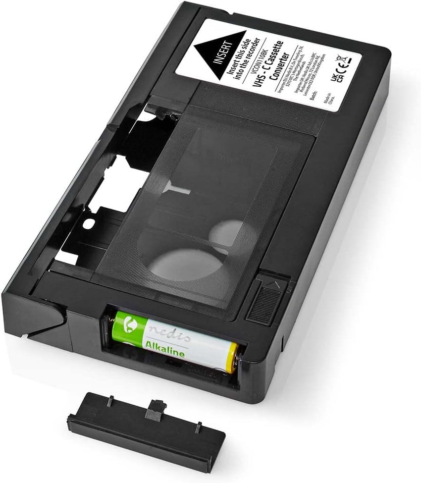 Nedis VHS Converter - Conversion: VHS-C to VHS - Plug and Play - Black