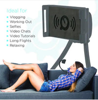 Orco Universal Smart Mobile Phone Stand Hang on Neck Cell Phone Mount Holder Flexible Lazy Bracket DIY Free Rotating for iPhone Samsung (Black)