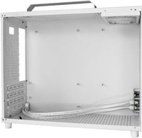 ALAMENGDA V500 Mini Portable M-ATX/ITX Computer Case, Mini-Tower CASE, Full Side Acrylic Transparent DIY Desktop Case with Handle, Support 320MM GPU Size (White-2.0)