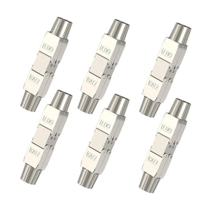 JAOGAUS RJ45 Coupler Shielded, Cat7 Connection Module - LSA connector Adapter Shielded 10Gbps- Cat7/Cat6a/Cat6 Ethernet Cables Coupling Repairing Shielded Network Extender (6pcs)