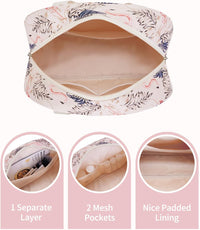 Large Toiletry Bag Travel Makeup Organizer â Beige Flamingo