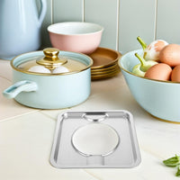 Veemoon Stainless Steel Gas Stove Burner Cover Protector â Silver