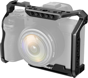 EMART Full Camera Cage for Sony A7M IV/R IV/RIV A/A7S III/A I/A9 II, Film Movie Making Camera Cage with Cold Shoe/NATO Rail/Quick Release Plate for Arca, Perfect for Accessories, Photography, Video