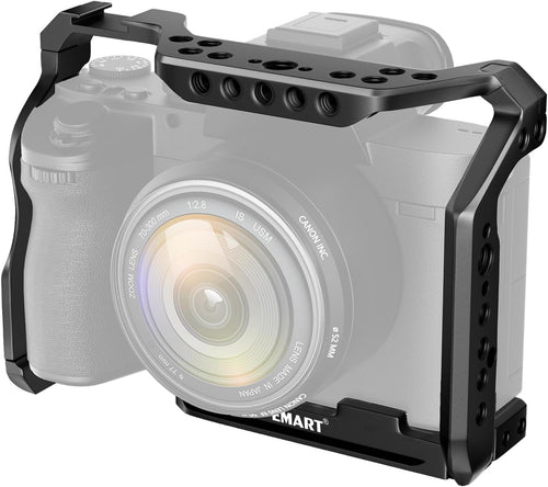 EMART Full Camera Cage for Sony A7M IV/R IV/RIV A/A7S III/A I/A9 II, Film Movie Making Camera Cage with Cold Shoe/NATO Rail/Quick Release Plate for Arca, Perfect for Accessories, Photography, Video