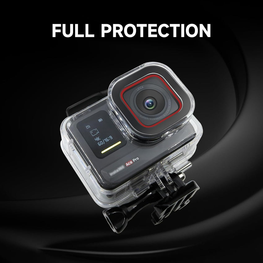 SHOOT Waterproof Housing Case for Insta 360 Ace Pro 1 | Diving Protective Underwater Shell with Quick Release Bracket & Thumbscrew Accessories