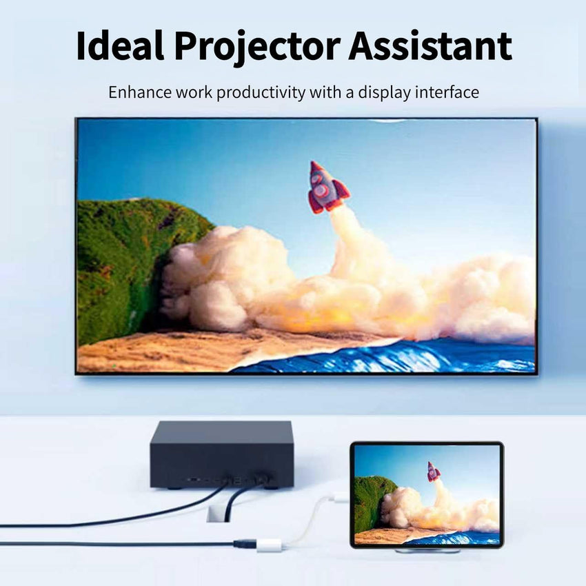 USB C to HDMI Adapter, Type C to 4K HDMI Adapter with 100W PD Fast Charge, USB C Digital AV Adapter Sync Screen Connector for iPhone 17/15/16 Series, iPad Pro, MacBook Pro/Air, Dell, HP etc