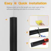 5m Moulding Trim Self Adhesive Flexible Skirting Board Wall Corner Edging Strip Caulk Laminate Beading Edging Strip for Cabinet Countertop Ceiling Floor Corner Decoration (38*26mm, Creamy White)