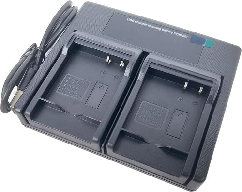 USB Dual Battery Charger for PANASONIC DMW-BLH7E DMW-BLE9 DMW-BLE9E DMW-BLG10E Lumix DC-TZ100 DC-TZ95 DC-TZ90 DMC-GF3 DMC-GF5 DMC-GF6 DMC-GX7 DMC-GX85 DMC-LX100 Camera