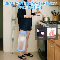Waterproof Knee Cast Cover Reusable Shower Protector Watertight Seal MEDIUM Adult