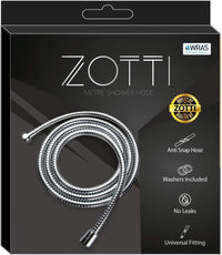 Zotti 1.5m Shower Hose | Stainless Steel Replacement Shower Hose | Leakproof and Anti-Kink | Universal Standard Fitting | High Pressure Resistance | Easy DIY Replacement | Includes 2 Washers