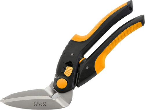 C.JET TOOL 10" Heavy Duty Scissors, Carpet Cutter, Industrial Scissors, Multipurpose, Scissors for Carpet, Cardboard, Leather, Pruning, Gardening, Professional Soft Grip Stainless Steel (Orange)