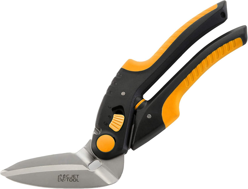 C.JET TOOL 10" Heavy Duty Scissors, Carpet Cutter, Industrial Scissors, Multipurpose, Scissors for Carpet, Cardboard, Leather, Pruning, Gardening, Professional Soft Grip Stainless Steel (Orange)