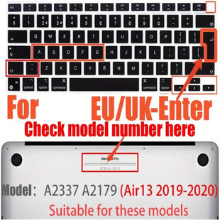 MMDW Ableton Live Shortcut Hotkeys Keyboard Cover A2179 Silicone Skin Keyboard Protector for MacBook Air 13 inch with Touch ID A2337 M1 Chip European Layout