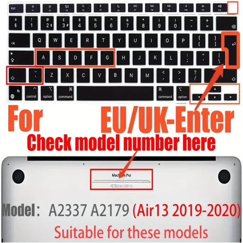 MMDW Ableton Live Shortcut Hotkeys Keyboard Cover A2179 Silicone Skin Keyboard Protector for MacBook Air 13 inch with Touch ID A2337 M1 Chip European Layout